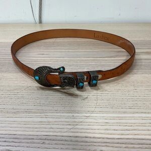 Lucchese MARY AND KEN BILL NAVAJO 925 STERLING  SIZE 30 And Luchesse Belt